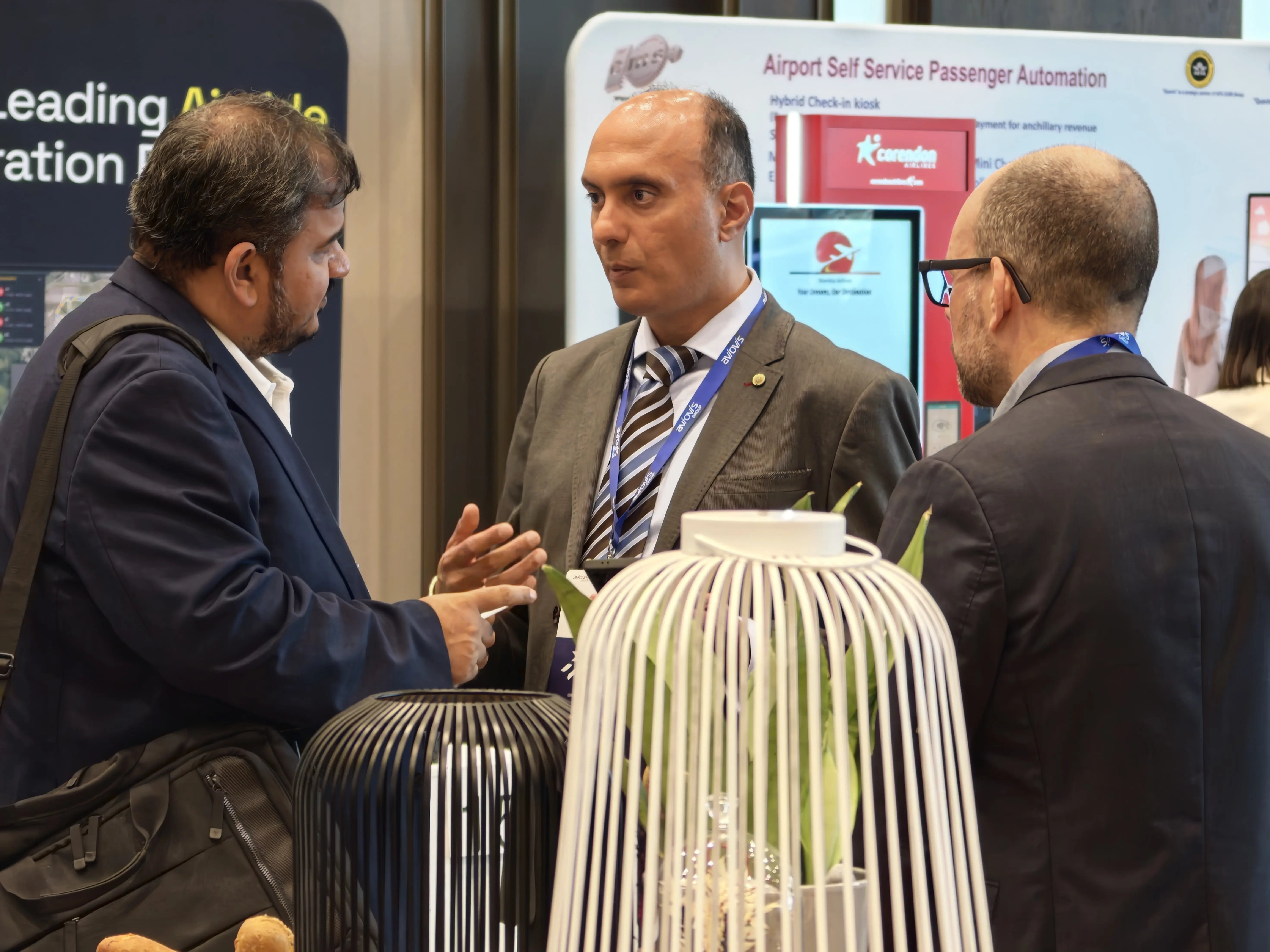 Discussion at our booth