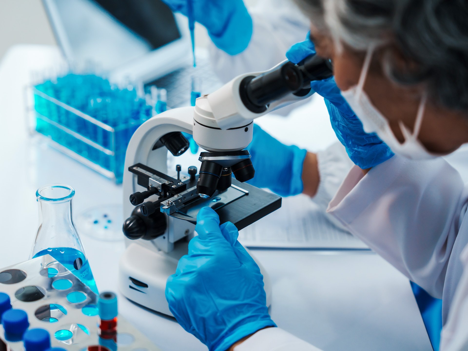 Health care researcher working