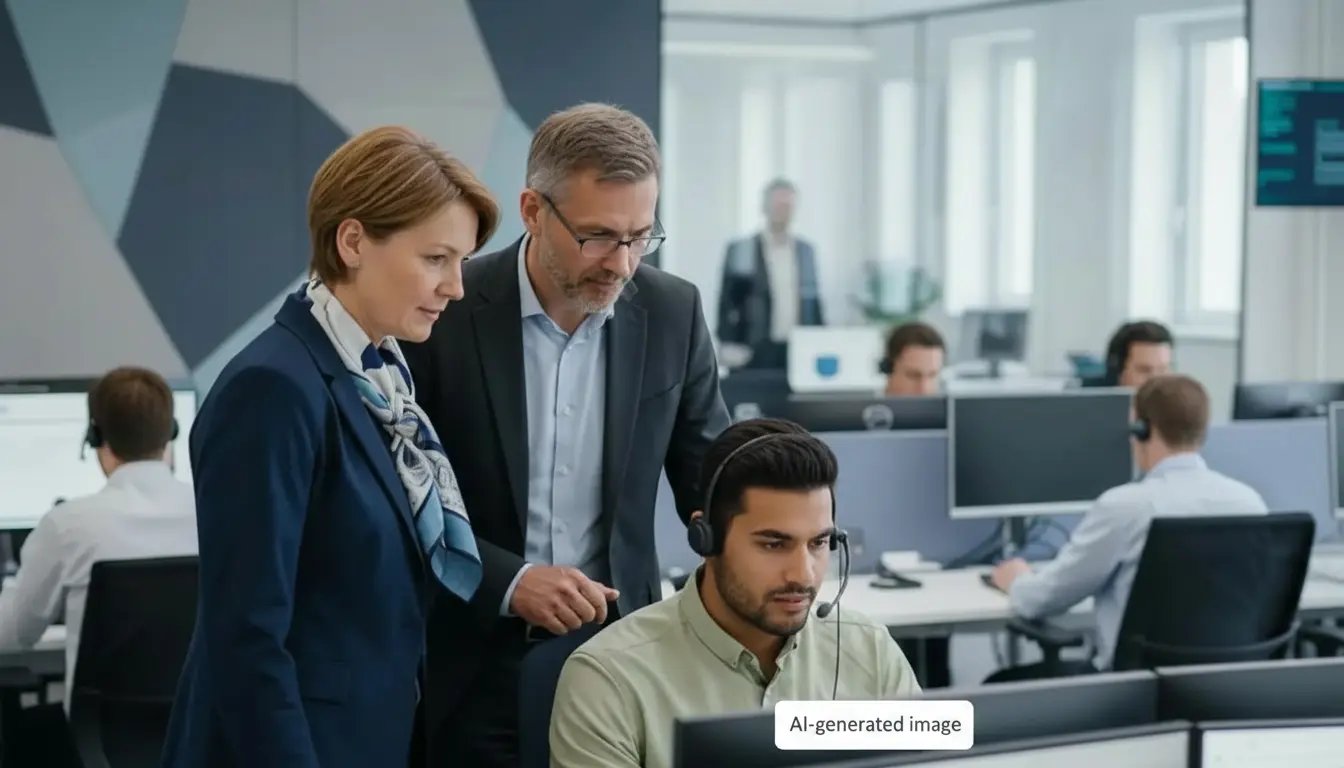 Testmanagerin, IT-Projektleitung und Contact-Center-Verantwortliche stimmen gemeinsam den Projekt- und Teststatus ab. 