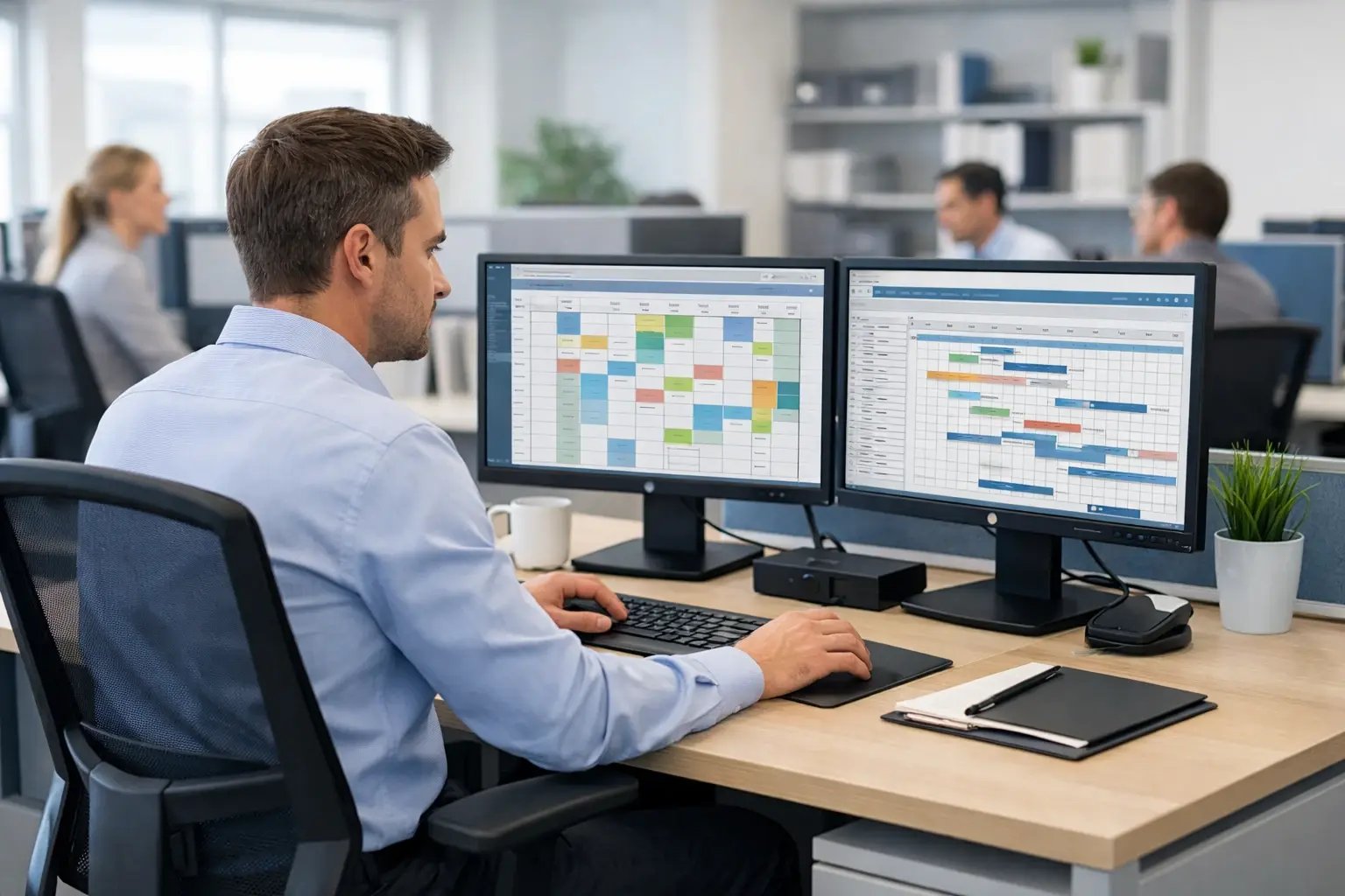 Crew management system operated at the desk