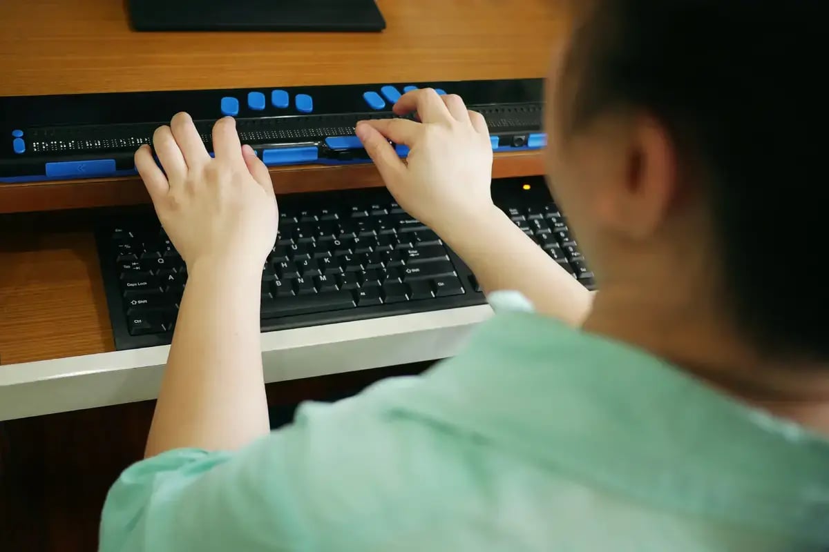 Braillezeile als Eingabegerät