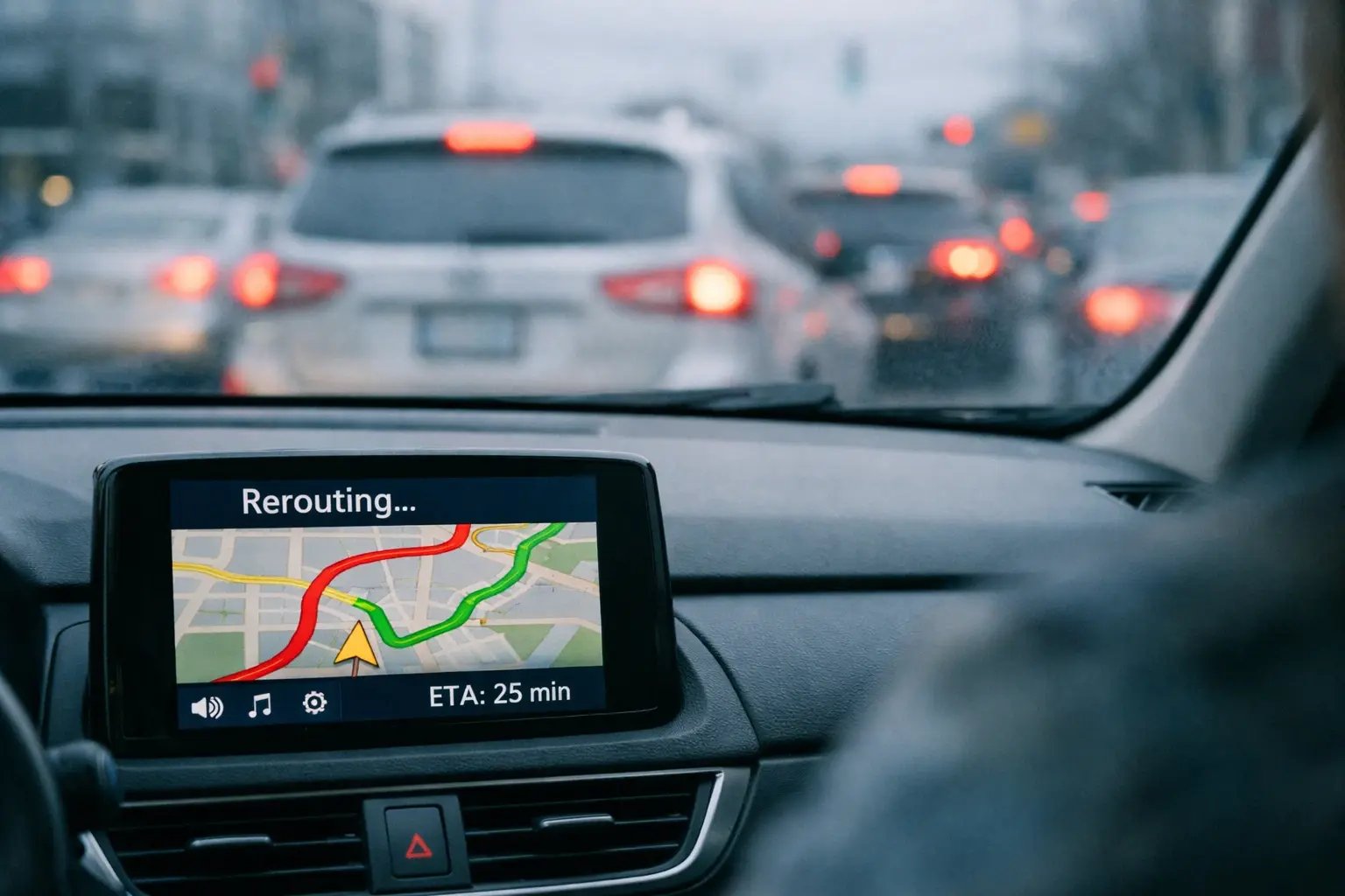 navi rerouting