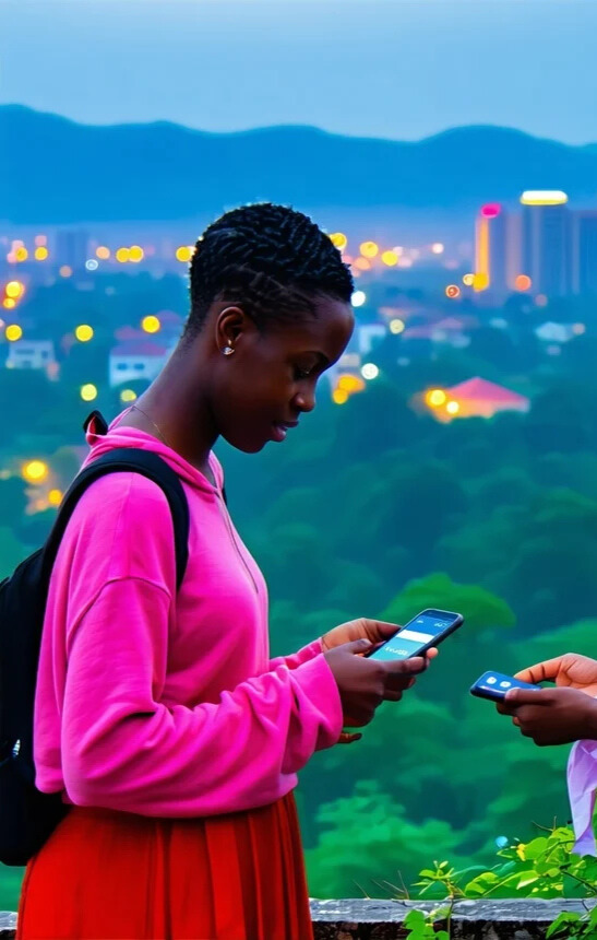 Nutzerin einer Zahlungsplattform