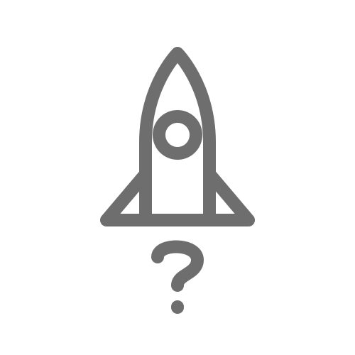 sinnbild releaseprobleme: rakete mit fragezeichen